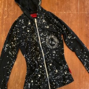 Tripp NYC zippered skull hoodie